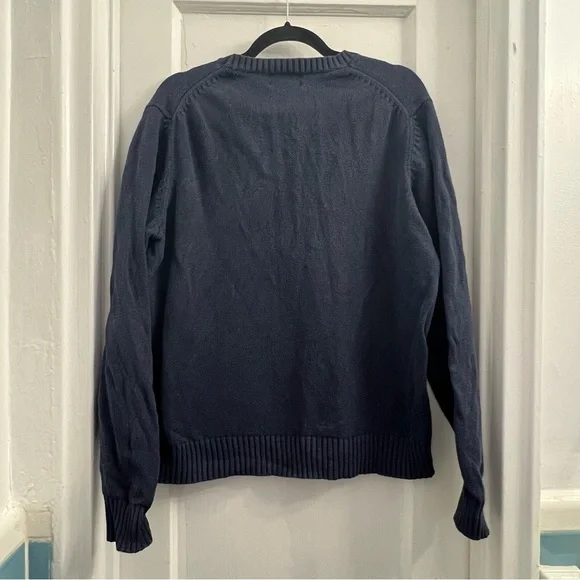 Land’s End Drifter Cotton Sweater, Navy size‎ Large - Picture 4 of 5